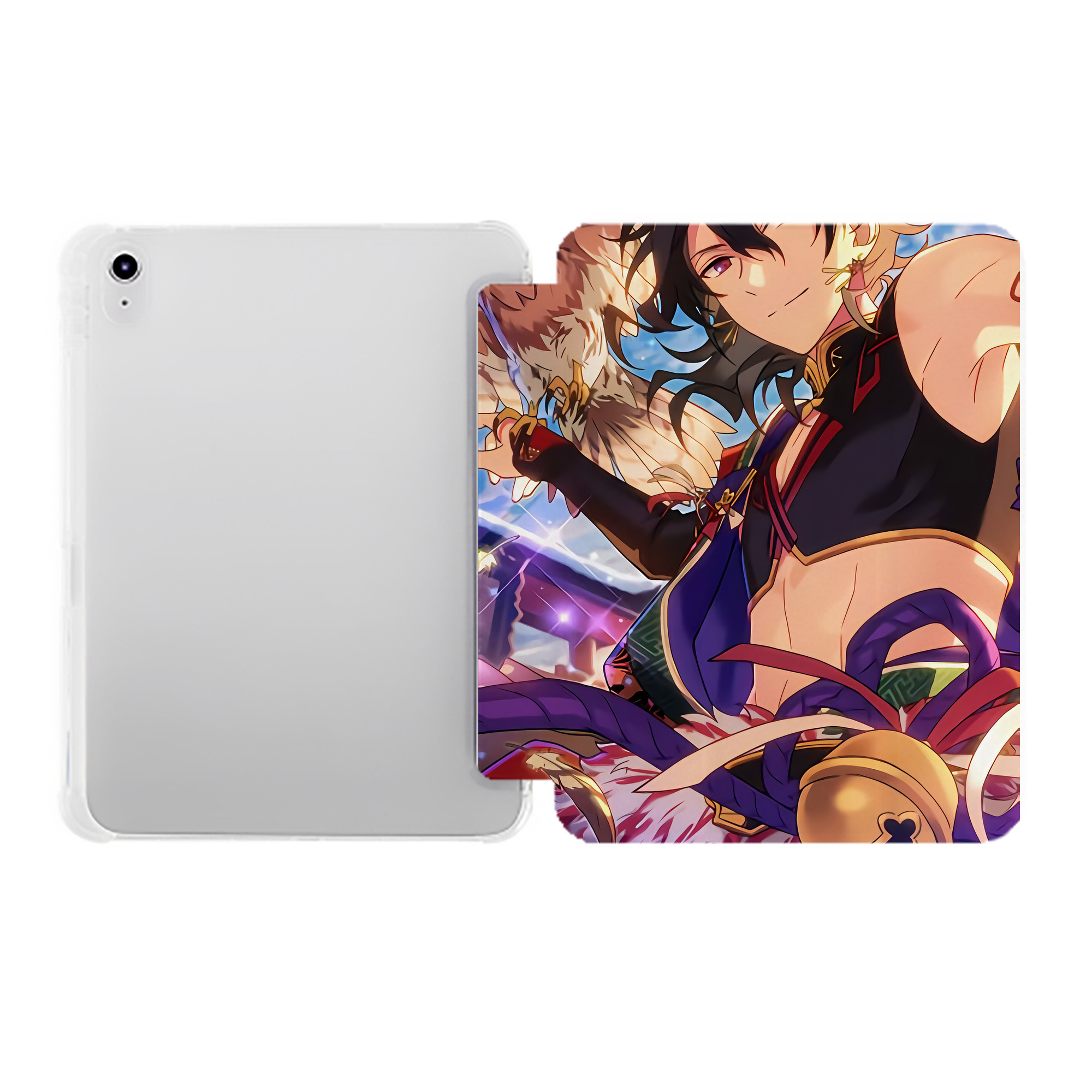 （画像用） 刀剣乱舞 Touken Ranbu IPad ケース ペン収納付き 三つ折りスタンド PUレザー×シリコン 対応機種9.5/10.5/10.9インチ